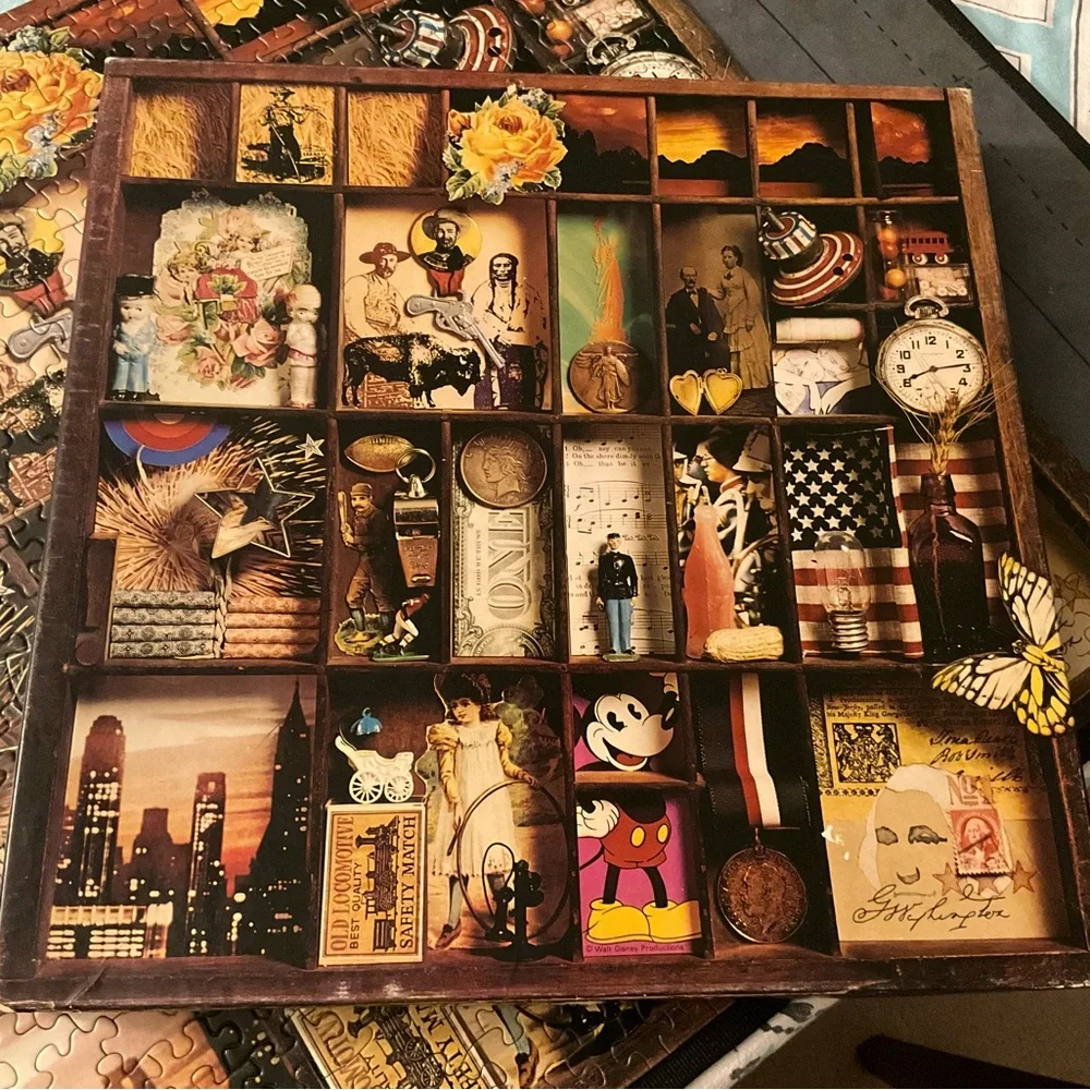 VTG American Spirit Collage 500 pc Puzzle - Picture 2 of 8